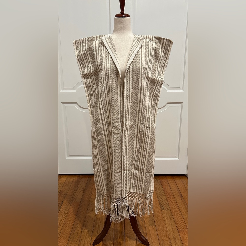 HandLoom long sleeveless vest made in Oaxaca, Méx.